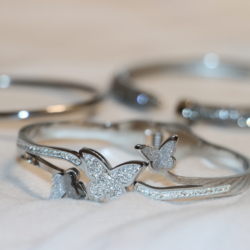 Elegant Silver Butterfly Bracelet